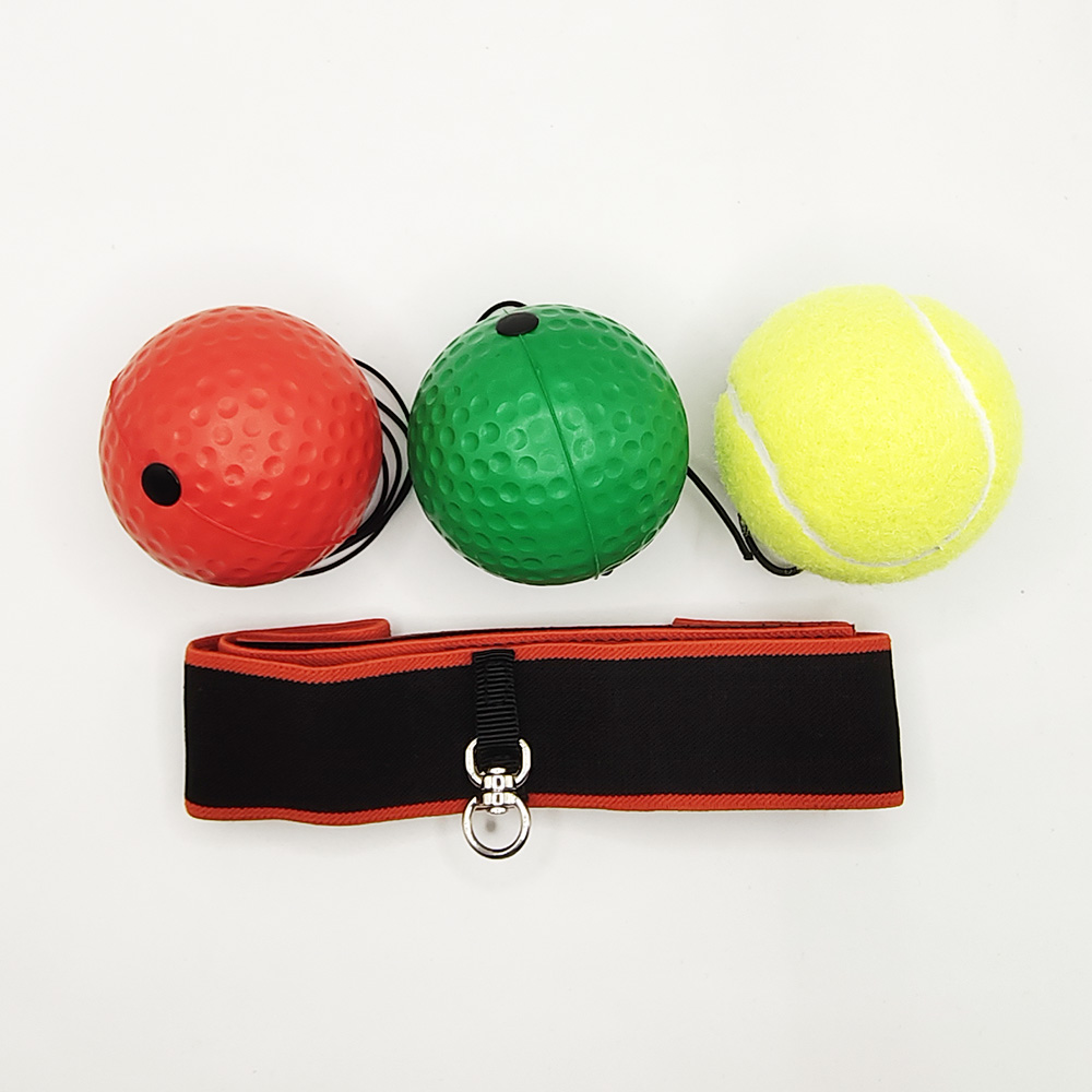 F4 Headband Boxing Reflex Ball 4 Balls Family Pack, Multiple Elastic Strings All Ages Fitness Training Set