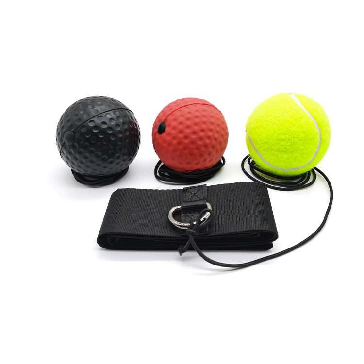 B4 4 Pack Boxing Reflex Ball Complete Set Adjustable Headband, 4 Difficulty Head Mounted Punch Training Balls