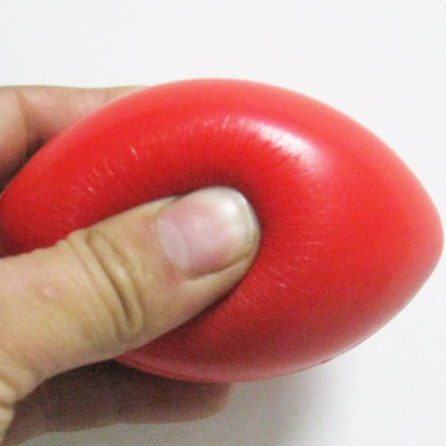 Heart Shaped PU Grip Ball Custom Color Logo Red Yellow Green Stress Squeeze Ball