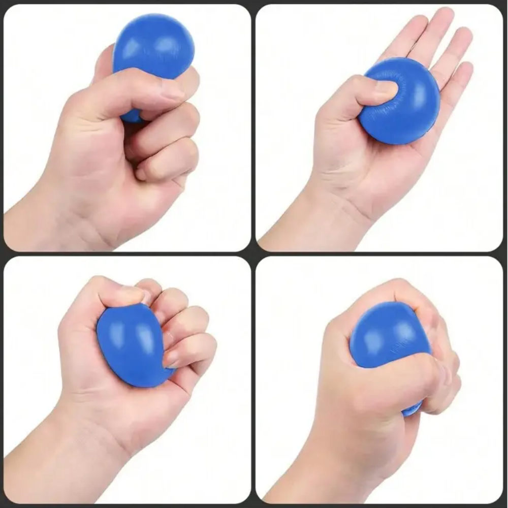 Custom Logo PU Round Hand Grip Ball 6cm 6.3cm 7cm Multi Color Stress Relief Squeeze Hand Exercise Ball