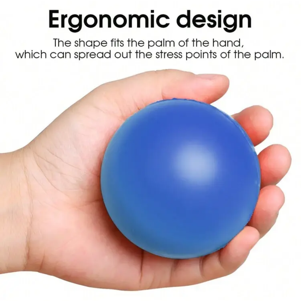 Custom Logo PU Round Hand Grip Ball 6cm 6.3cm 7cm Multi Color Stress Relief Squeeze Hand Exercise Ball