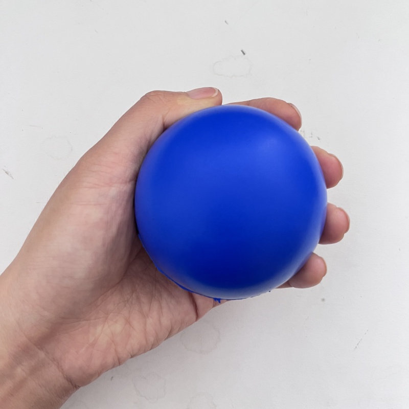 Custom Logo PU Round Hand Grip Ball 6cm 6.3cm 7cm Multi Color Stress Relief Squeeze Hand Exercise Ball
