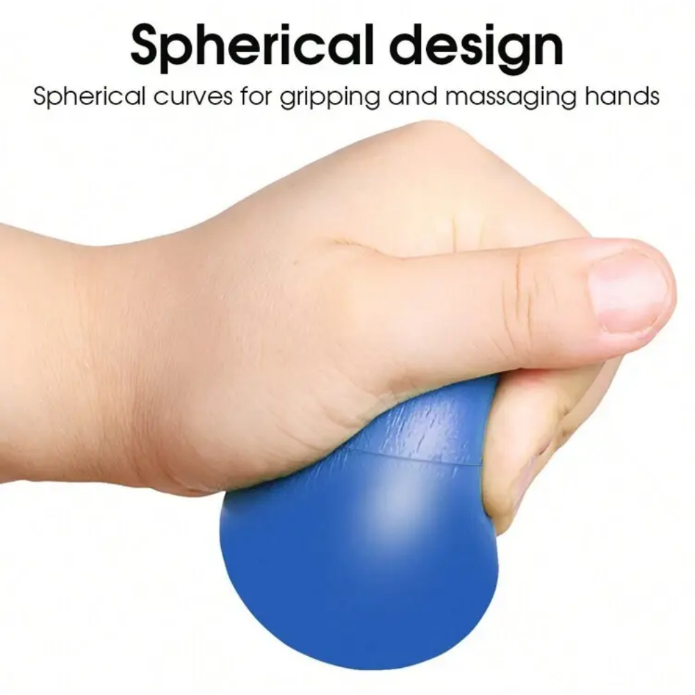 Custom Logo PU Round Hand Grip Ball 6cm 6.3cm 7cm Multi Color Stress Relief Squeeze Hand Exercise Ball