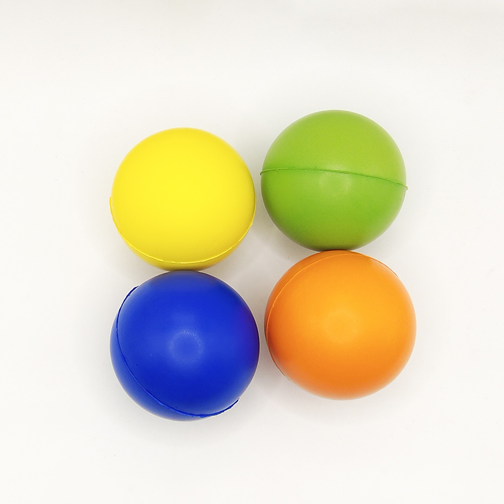 Custom Logo PU Round Hand Grip Ball 6cm 6.3cm 7cm Multi Color Stress Relief Squeeze Hand Exercise Ball