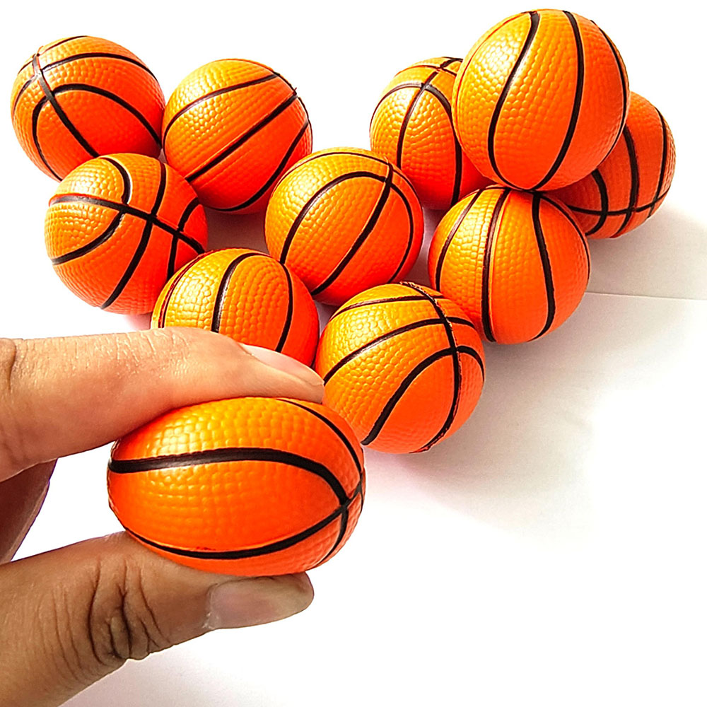 4cm Mini Basketball Shaped PU Stress Squeeze Ball Custom Color & Custom Logo Sports Hand Grip Training Ball