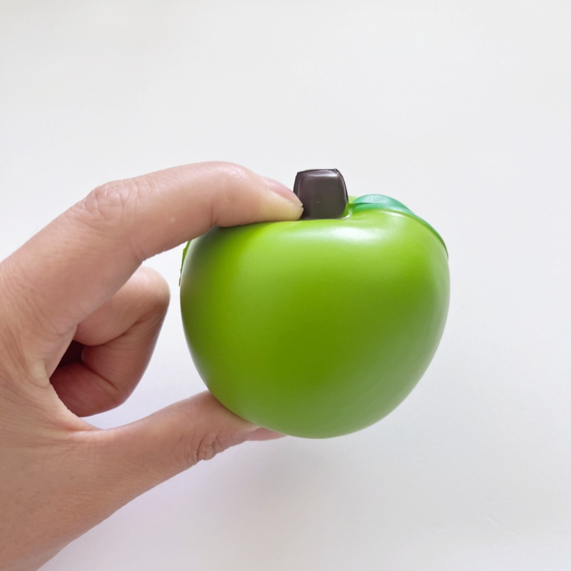 7cm Apple Shaped PU Stress Squeeze Ball Custom Color & Custom Logo Hand Grip Exercise Ball