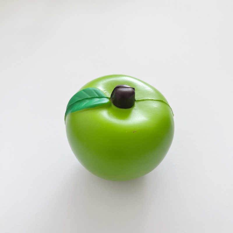 7cm Apple Shaped PU Stress Squeeze Ball Custom Color & Custom Logo Hand Grip Exercise Ball