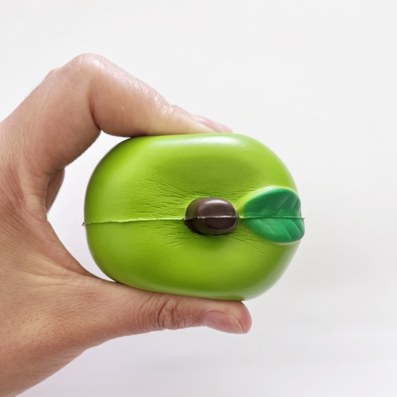 7cm Apple Shaped PU Stress Squeeze Ball Custom Color & Custom Logo Hand Grip Exercise Ball