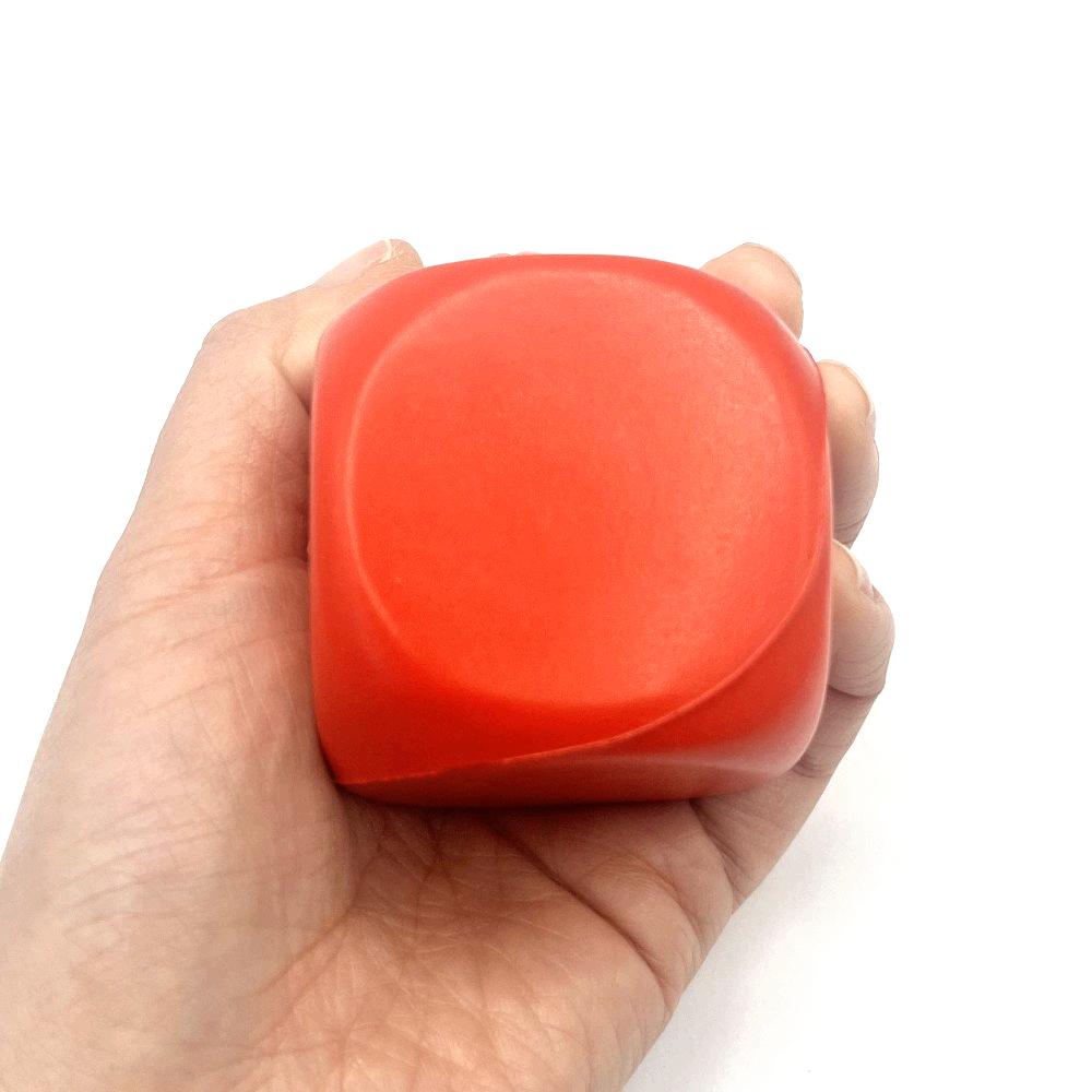 5.2cm Dice Shaped PU Stress Squeeze Ball Custom Color & Custom Logo Hand Grip Training Ball