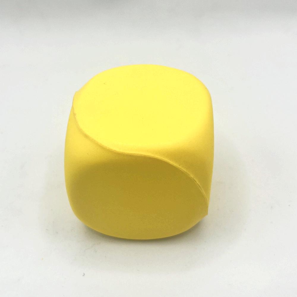 5.2cm Dice Shaped PU Stress Squeeze Ball Custom Color & Custom Logo Hand Grip Training Ball