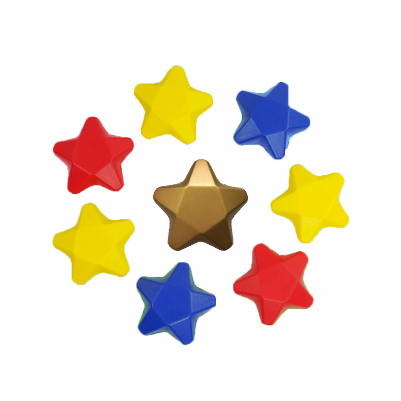 5.2cm/7.8cm Star Shaped PU Stress Squeeze Ball Custom Color & Custom Logo Hand Grip Exercise Ball