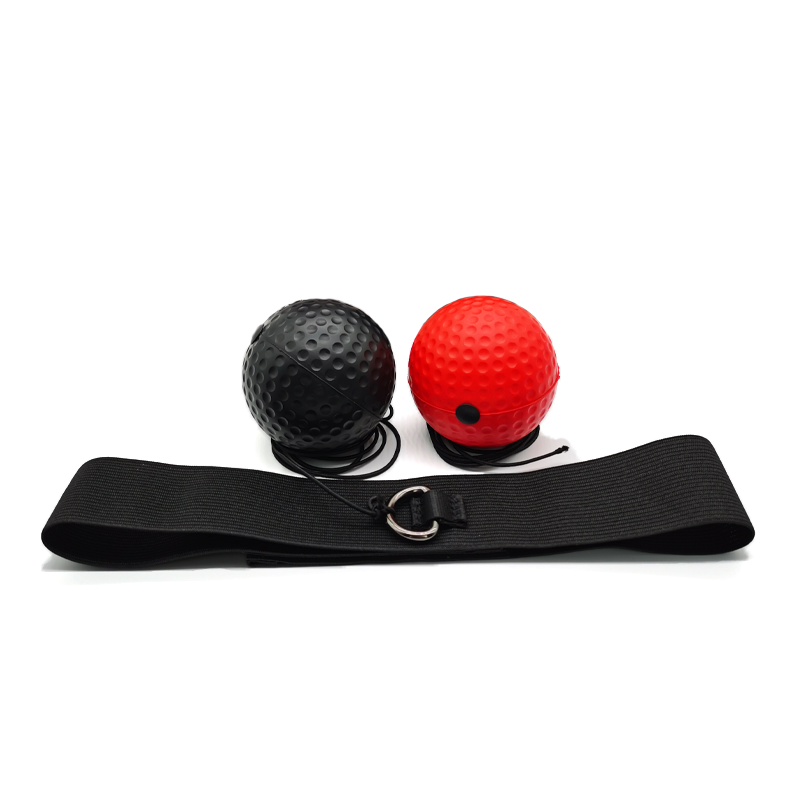 C2 2 Balls Boxing Reflex Head Mounted Kit, All Ages Indoor Outdoor Boxing Reaction Practice Equipment