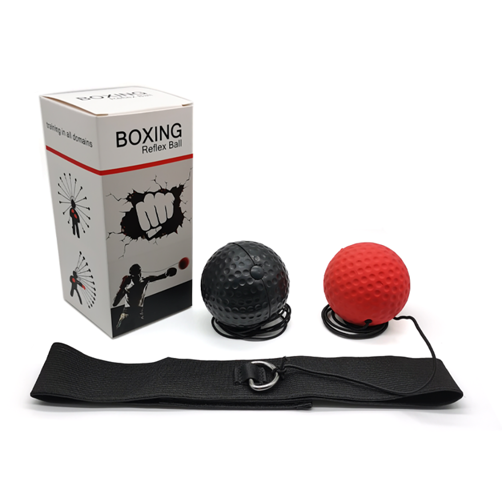 C2 2 Balls Boxing Reflex Head Mounted Kit, All Ages Indoor Outdoor Boxing Reaction Practice Equipment