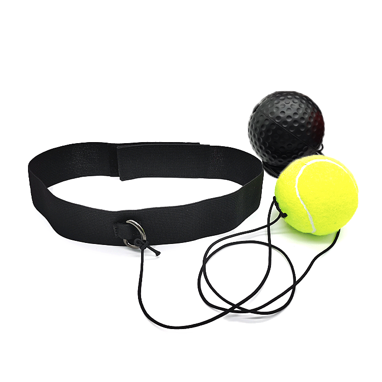 C2 2 Balls Boxing Reflex Head Mounted Kit, All Ages Indoor Outdoor Boxing Reaction Practice Equipment