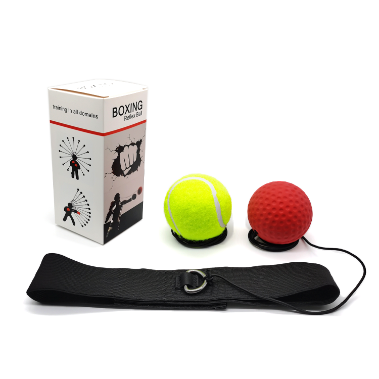 C2 2 Balls Boxing Reflex Head Mounted Kit, All Ages Indoor Outdoor Boxing Reaction Practice Equipment