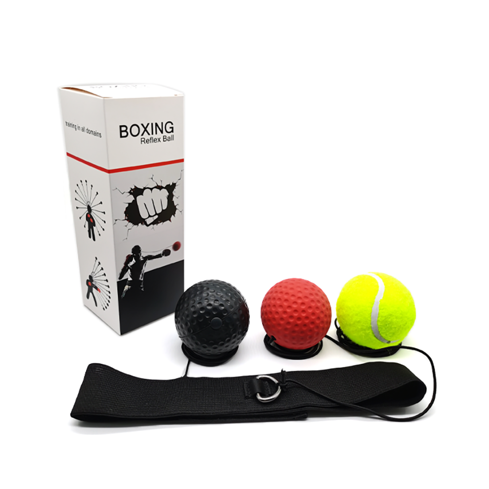 C3 Three Difficulty Boxing Reflex Balls Headband Set, Maximize Hand Eye Coordination Reaction Speed Home Gym Gear