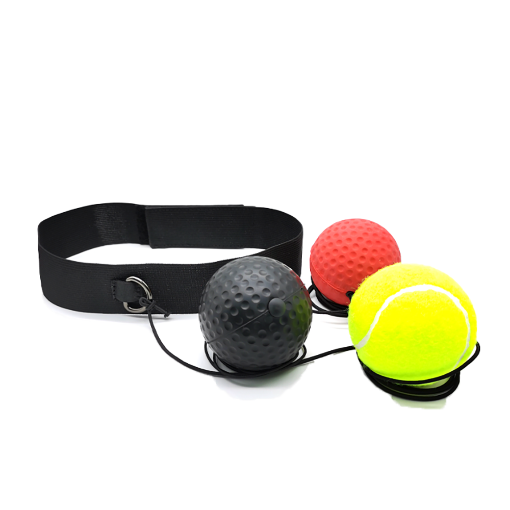 C3 Three Difficulty Boxing Reflex Balls Headband Set, Maximize Hand Eye Coordination Reaction Speed Home Gym Gear