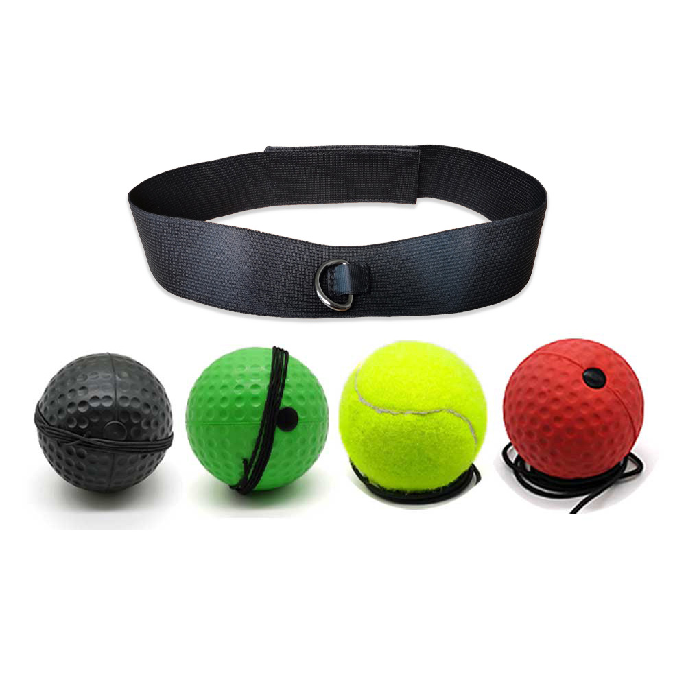 C4 Four Level Boxing Reflex Balls Headband Set, Ultimate Hand Eye Coordination Reaction Speed Home Gym Equipment
